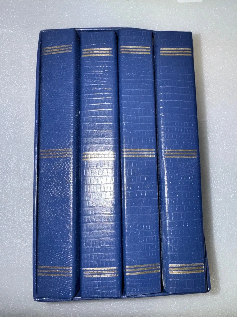 Navy Blue Photo Album Set with Slipcase - 3-Pack